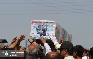 شهید یاسین طالشی در قائم شهر تشییع شد