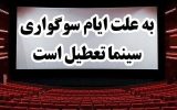 تعطیلی سینما‌ها در روز‌های ۱۴ و ۱۵