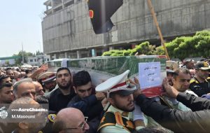 مراسم تشییع شهید مدافع وطن، پارسا شکوهی در قائم شهر